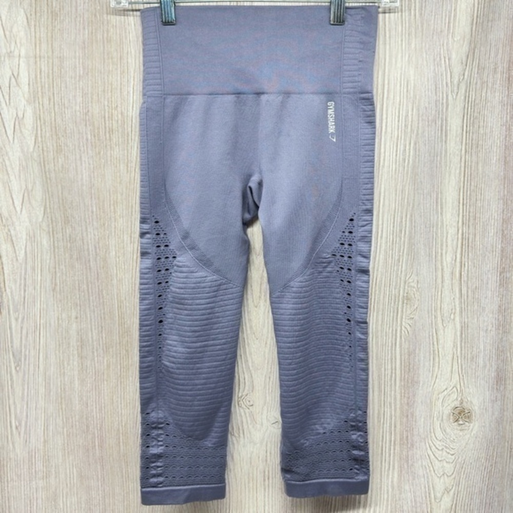 Gymshark Women's‎ Energy Seamless Cutout Leggings in Slate (Size Small) - Picture 3 of 10